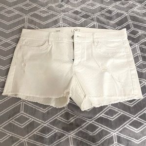 Loft white denim shorts